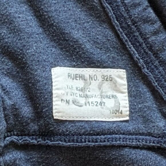 Ruehl No.925 Navy Blue Full Zip Hoodie Size Medium Y2K - Picture 4 of 4